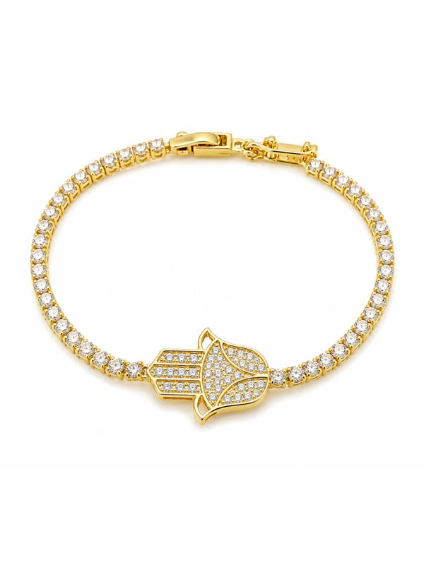 copy ofcopy ofcopy ofBracelet Soleil Ajustable Doré en Plaqué Or 18K et Zircons