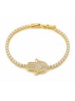 copy ofcopy ofcopy ofBracelet Soleil Ajustable Doré en Plaqué Or 18K et Zircons