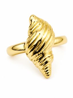 copy ofBague Croisée Dorée en Plaqué Or 18K et Cristaux Taille Princesse