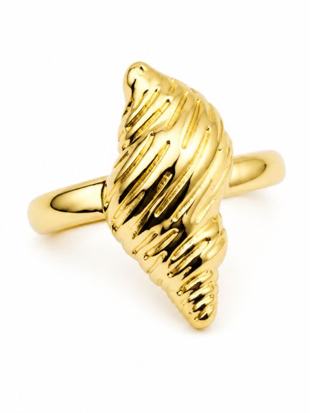 copy ofBague Croisée Dorée en Plaqué Or 18K et Cristaux Taille Princesse