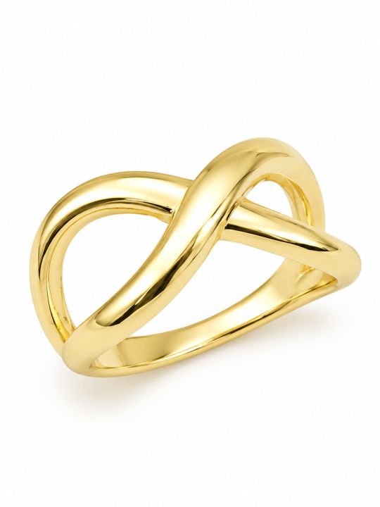 copy ofcopy ofBague Croisée Dorée en Plaqué Or 18K et Cristaux Taille Princesse