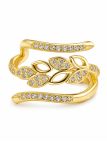 copy ofcopy ofcopy ofBague Croisée Dorée en Plaqué Or 18K et Cristaux Taille Princesse