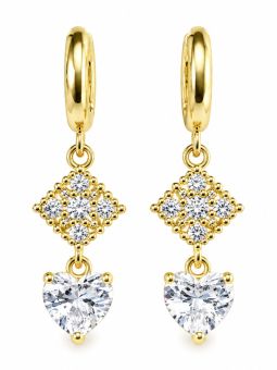 copy ofBoucles d’Oreilles Demi-Créoles Perles Dorées Plaqué Or 18K
