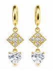 copy ofBoucles d’Oreilles Demi-Créoles Perles Dorées Plaqué Or 18K