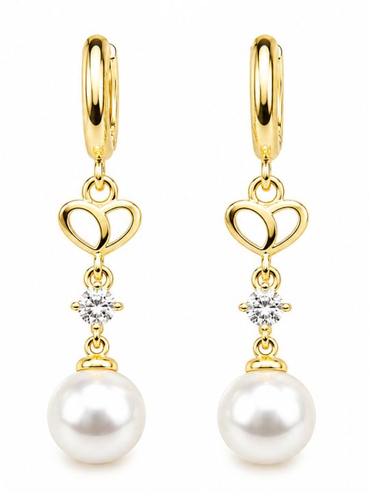 copy ofcopy ofBoucles d’Oreilles Demi-Créoles Perles Dorées Plaqué Or 18K