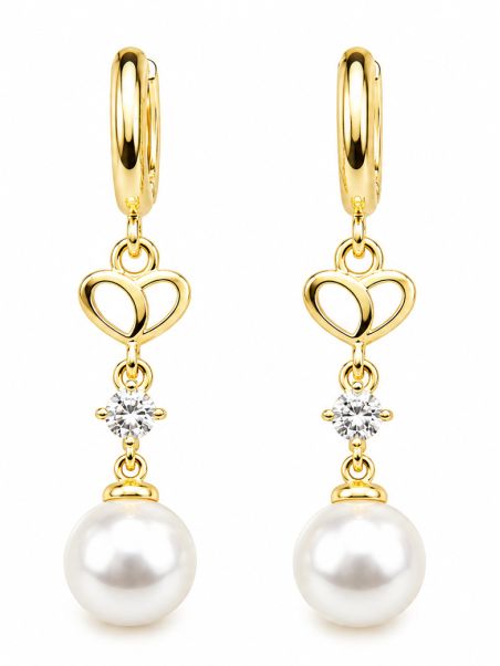 copy ofcopy ofBoucles d’Oreilles Demi-Créoles Perles Dorées Plaqué Or 18K