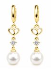 copy ofcopy ofBoucles d’Oreilles Demi-Créoles Perles Dorées Plaqué Or 18K