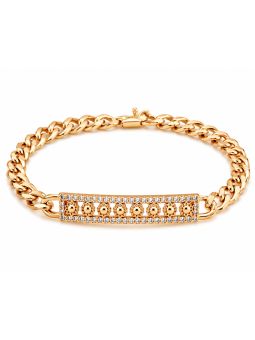 copy ofBracelet Main de Fatma Doré en Plaqué Or 18K et Zircons