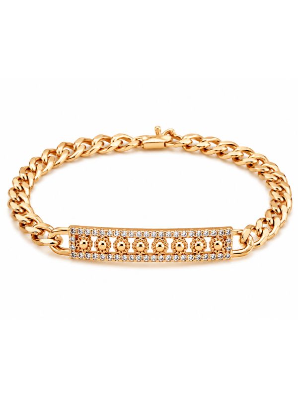 copy ofBracelet Main de Fatma Doré en Plaqué Or 18K et Zircons