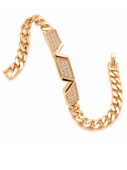 copy ofcopy ofBracelet Main de Fatma Doré en Plaqué Or 18K et Zircons