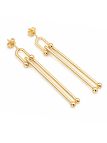 copy ofcopy ofBoucles d’Oreilles Pendantes Cœur & Perle Dorées en Plaqué Or 18K