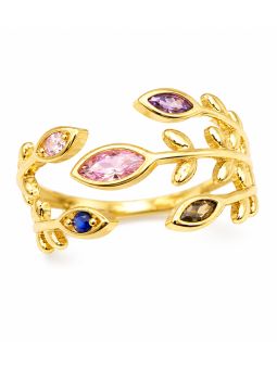 copy ofcopy ofBague Large Marine Dorée en Plaqué Or 18K avec Zircons – Design Ancre Chic
