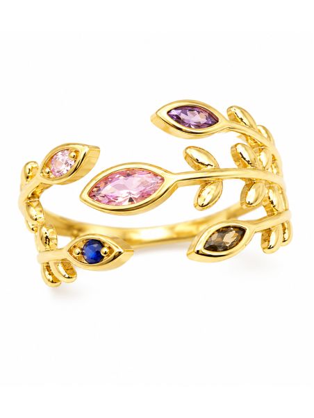 copy ofcopy ofBague Large Marine Dorée en Plaqué Or 18K avec Zircons – Design Ancre Chic
