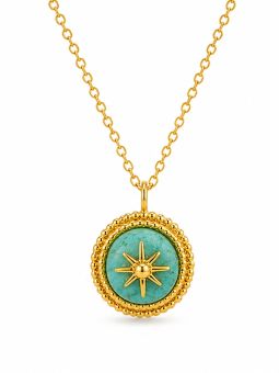 copy ofcopy ofCollier Double Rang Fleur Doré en Acier Inoxydable Style Sautoir