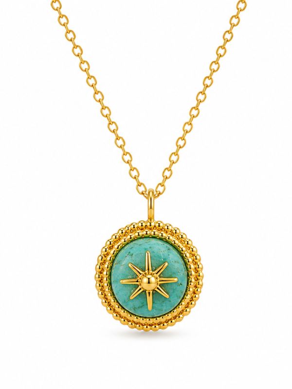 copy ofcopy ofCollier Double Rang Fleur Doré en Acier Inoxydable Style Sautoir