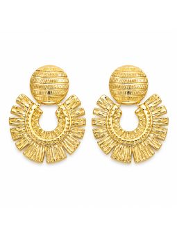 copy ofBoucles d'Oreilles Cœur Turquoise en Acier Inoxydable Doré – Clous Colorés et Tendance