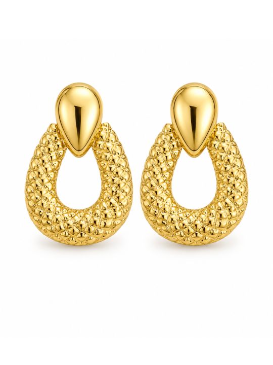 copy ofcopy ofcopy ofBoucles d'Oreilles Cœur Turquoise en Acier Inoxydable Doré – Clous Colorés et Tendance