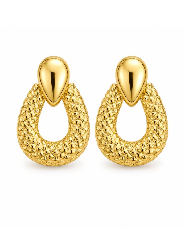copy ofcopy ofcopy ofBoucles d'Oreilles Cœur Turquoise en Acier Inoxydable Doré – Clous Colorés et Tendance