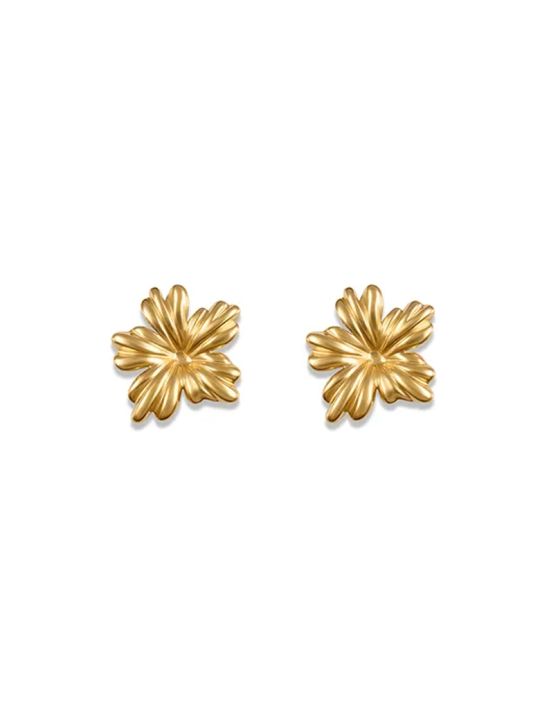 copy ofBoucles d'Oreilles Goutte Texturée en Acier Inoxydable Doré – Élégance Vintage Chic
