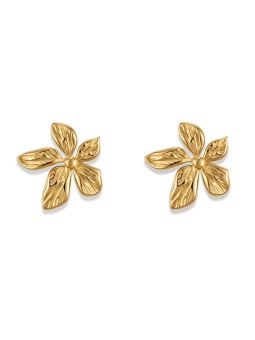 copy ofcopy ofBoucles d'Oreilles Goutte Texturée en Acier Inoxydable Doré – Élégance Vintage Chic