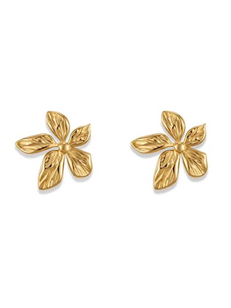 copy ofcopy ofBoucles d'Oreilles Goutte Texturée en Acier Inoxydable Doré – Élégance Vintage Chic