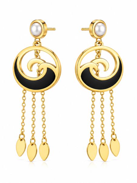 copy ofcopy ofBoucles d'Oreilles Goutte Texturée en Acier Inoxydable Doré – Élégance Vintage Chic