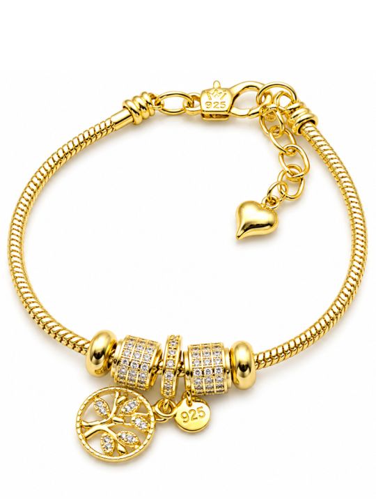 copy ofcopy ofBracelet Main de Fatma Doré en Plaqué Or 18K et Zircons