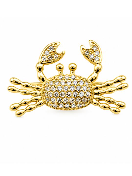copy ofcopy ofcopy ofcopy ofBague Papillon Plaqué Or 18K avec Zircons – Design Ajouré 15 mm