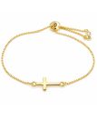 copy ofBracelet Maillons Ovales Pavés de Zircons Plaqué Or 18K