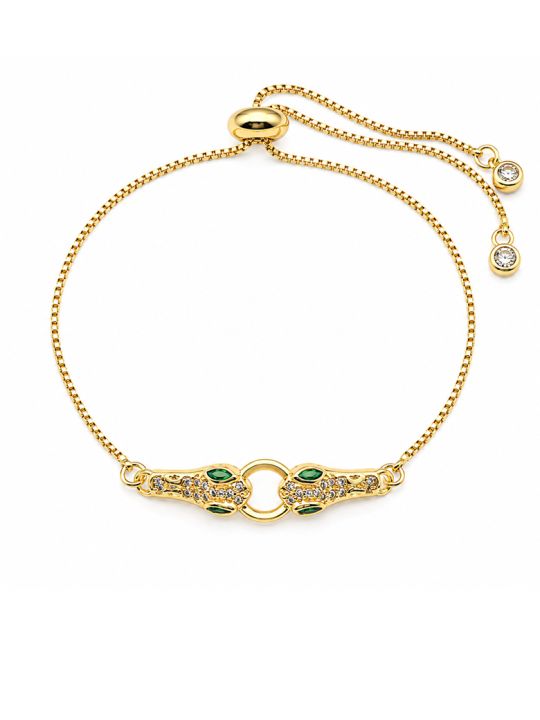 copy ofcopy ofBracelet Maillons Ovales Pavés de Zircons Plaqué Or 18K