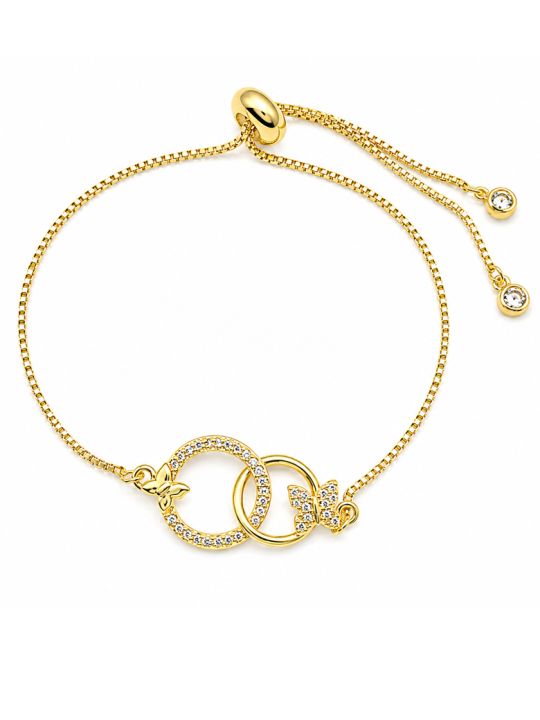 copy ofcopy ofcopy ofcopy ofBracelet Maillons Ovales Pavés de Zircons Plaqué Or 18K