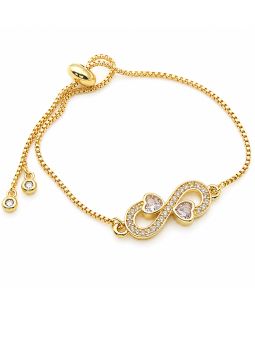 copy ofcopy ofcopy ofBracelet Maillons Ovales Pavés de Zircons Plaqué Or 18K