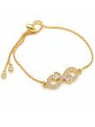 copy ofcopy ofcopy ofBracelet Maillons Ovales Pavés de Zircons Plaqué Or 18K