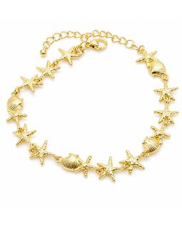 copy ofcopy ofcopy ofBracelet Maillons Ovales Pavés de Zircons Plaqué Or 18K