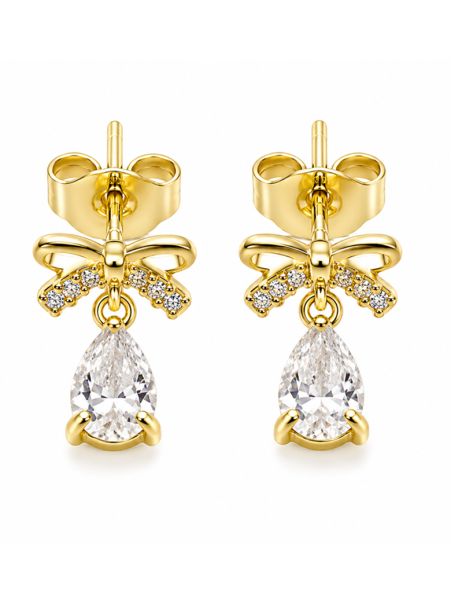 copy ofBoucles d'Oreilles Croix Zircon Plaqué Or 18K – 23 mm