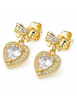 copy ofcopy ofBoucles d'Oreilles Croix Zircon Plaqué Or 18K – 23 mm