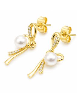 copy ofcopy ofcopy ofBoucles d'Oreilles Croix Zircon Plaqué Or 18K – 23 mm
