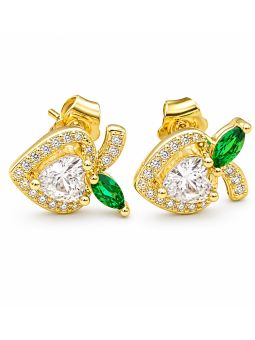 copy ofcopy ofcopy ofBoucles d'Oreilles Croix Zircon Plaqué Or 18K – 23 mm