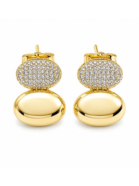 copy ofcopy ofcopy ofBoucles d'Oreilles Croix Zircon Plaqué Or 18K – 23 mm