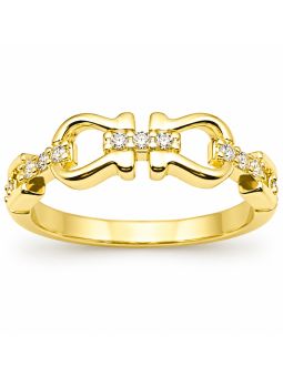 copy ofBague Dauphin Pavée de Zircons Plaqué Or 18K