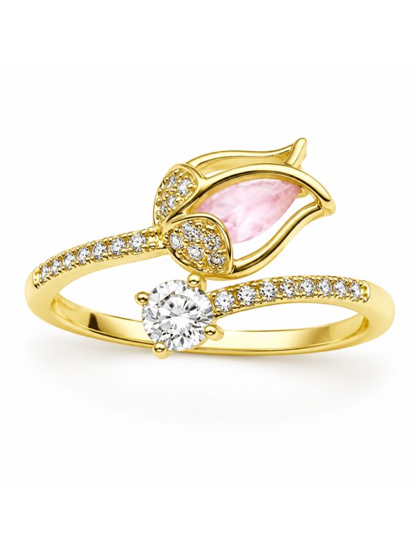 copy ofcopy ofcopy ofcopy ofBague Dauphin Pavée de Zircons Plaqué Or 18K