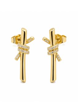 copy ofcopy ofBoucles d’Oreilles Pendantes Ovales Pavées Plaqué Or 18K 15 mm