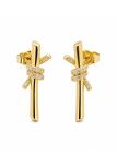 copy ofcopy ofBoucles d’Oreilles Pendantes Ovales Pavées Plaqué Or 18K 15 mm