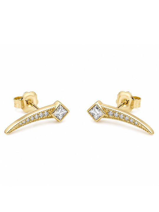 copy ofcopy ofcopy ofcopy ofBoucles d’Oreilles Pendantes Ovales Pavées Plaqué Or 18K 15 mm