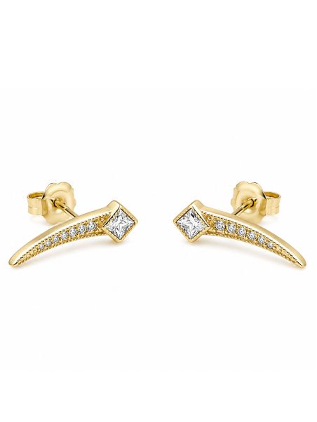 copy ofcopy ofcopy ofcopy ofBoucles d’Oreilles Pendantes Ovales Pavées Plaqué Or 18K 15 mm