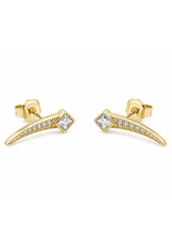 copy ofcopy ofcopy ofcopy ofBoucles d’Oreilles Pendantes Ovales Pavées Plaqué Or 18K 15 mm