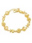copy ofBracelet Étoiles de Mer et Coquillages Doré Plaqué Or 18K – Bracelet Marin Élégant Ajustable