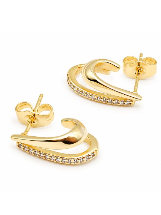 copy ofcopy ofBoucles d'Oreilles Pendantes Papillon et Anneau Tressé Plaqué Or 18K 40 mm
