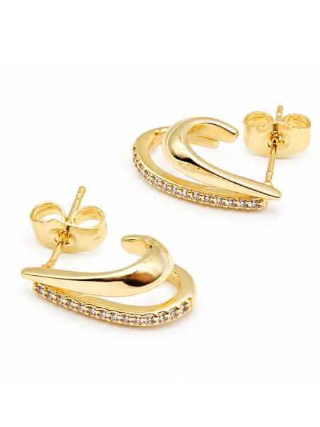 copy ofcopy ofBoucles d'Oreilles Pendantes Papillon et Anneau Tressé Plaqué Or 18K 40 mm