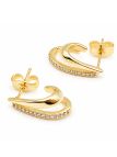 copy ofcopy ofBoucles d'Oreilles Pendantes Papillon et Anneau Tressé Plaqué Or 18K 40 mm